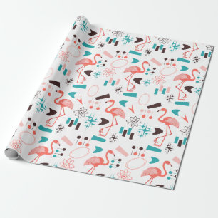 Fabulous Fifties Flamingos Geschenkpapier