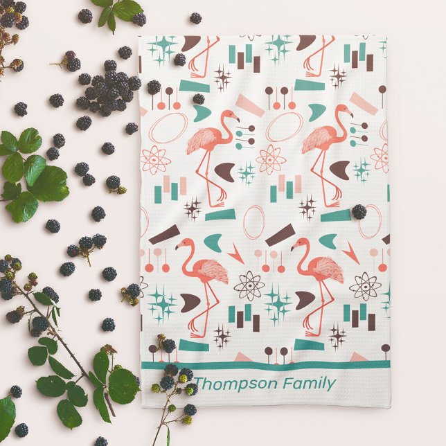 Fabulous Fifties Flamingos Geschirrtuch (Von Creator hochgeladen)