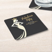 Fabulous Fifty Königin Golden Schwarz 50. Geburtst