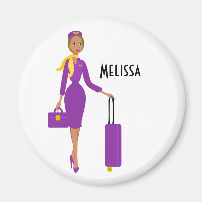 Fabulous Flight Attendant Magnet (Vorne)