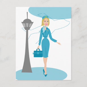 Fabulous Flight Attendant Postkarte
