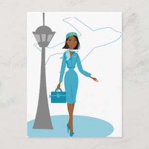 Fabulous Flight Attendant Postkarte