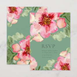 Fabulous Florals Garden Party Bridal Shower RSVP Karte