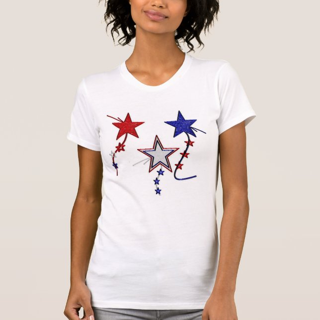 "Fabulous Fourth" Women's Fine Jersey T Shirt (Vorderseite)