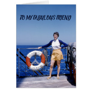 Fabulous Friend Retro GeburtstagsLady Nautical