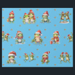 Fabulous Frogs Weihnachtsfeiertag auf Blue Geschenkpapier<br><div class="desc">Frösche Urlaubspapier wird unterhalten und begeistern jeden, der es schenkt! Ein hochwertiges Verpackungspapier wird Ihr Favorit sein. Achten Sie auf unser phantastisches Frog Rock Band Set aus drei flachen Blättern und rollenden Packpapieren! Außerdem helfen uns alle Tierprodukte, die im Paws Charming-Laden verkauft werden, eine Spende an tierische Wohltätigkeitsorganisationen zu machen,...</div>