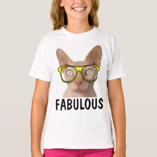 FABULOUS Funny Kids SPHYNX Cat T - Shirt