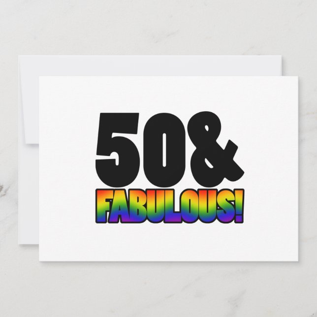 Fabulous Gay 50. Geburtstag Karte (Vorderseite)
