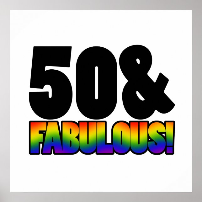 Fabulous Gay 50. Geburtstag Poster (Vorne)