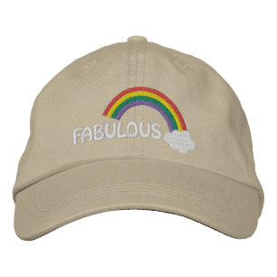 Fabulous Gay Pride Rainbow Bestickte Baseballkappe