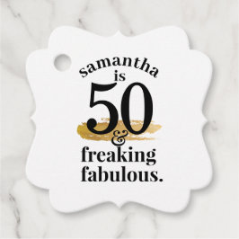 Fabulous Geburtstag Schwarz-weiß Danke Geschenkanhänger