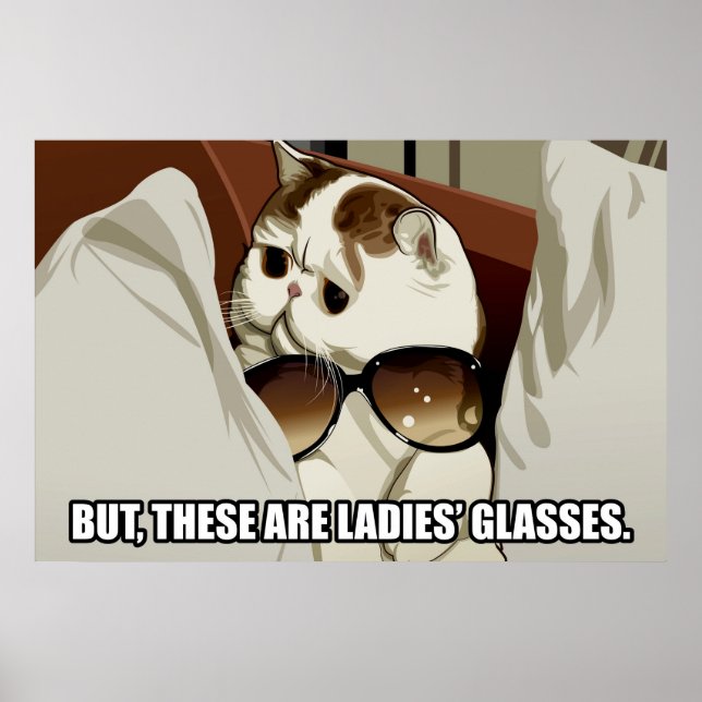 Fabulous Glasses Cat Poster (pt. 1) (Vorne)