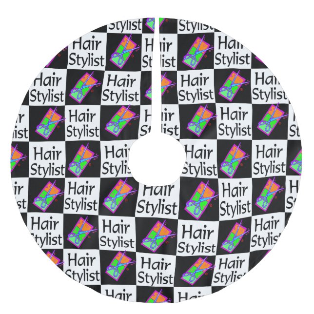FABULOUS HAIR STYLIST CHRISTMAS TREE SKIRT POLYESTER WEIHNACHTSBAUMDECKE (Vorderseite)
