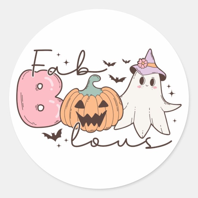 Fabulous Halloween Runder Aufkleber (Vorderseite)