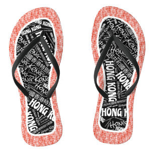 Fabulous Hong Kong Flag Farben Patriotic Flip Flops