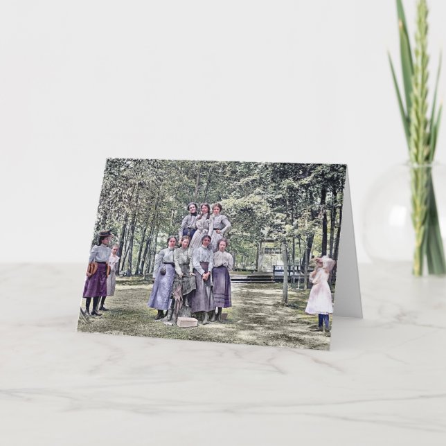 FABULOUS IN DEN 1890ER JUNGEN FRAUEN MÄDCHEN HAND  KARTE (Vorderseite)