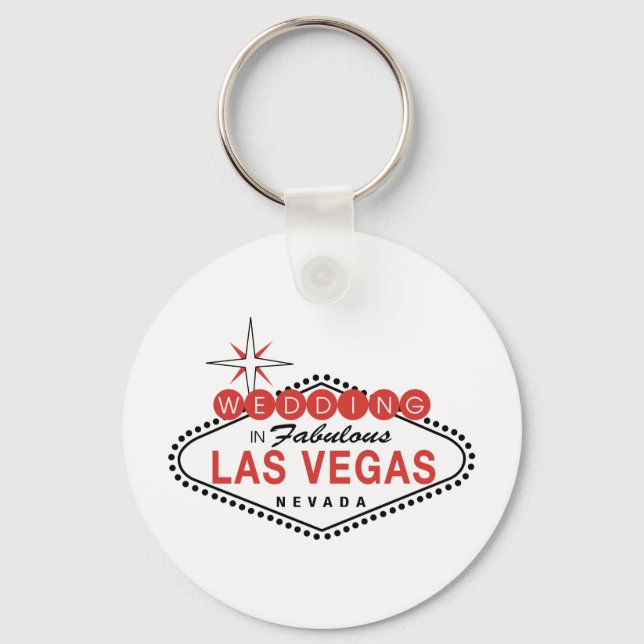 Fabulous Las Vegas Wedding Template anpassbar Schlüsselanhänger (Vorderseite)