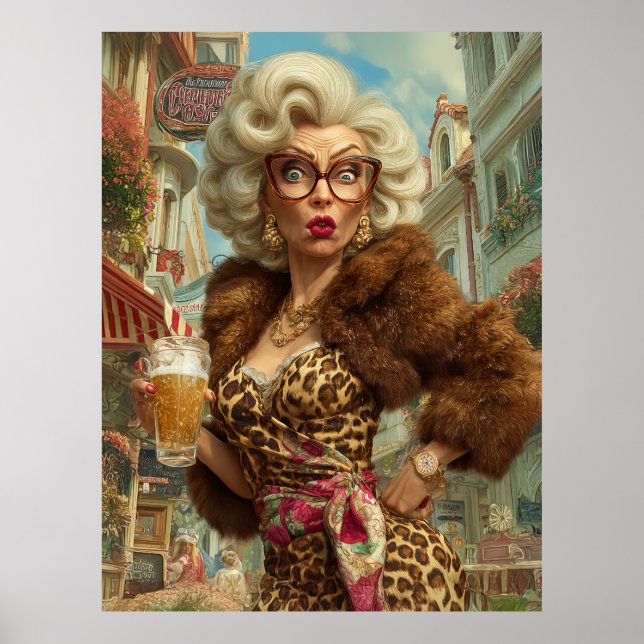 Fabulous Leopard Lady Attitude Poster (Vorne)