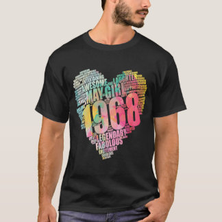 Fabulous MAY GIRL 1968 Phantastisch Big Heart 54.  T-Shirt