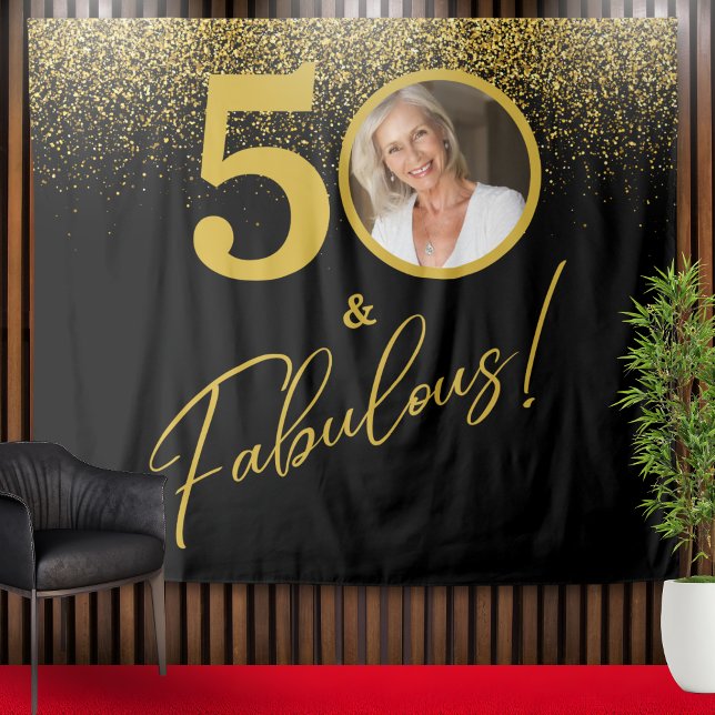 Fabulous Milestone Birthday Photo Backdrop  Wandteppich (Von Creator hochgeladen)
