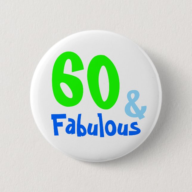 Fabulous Neon Birthday Button (Vorderseite)