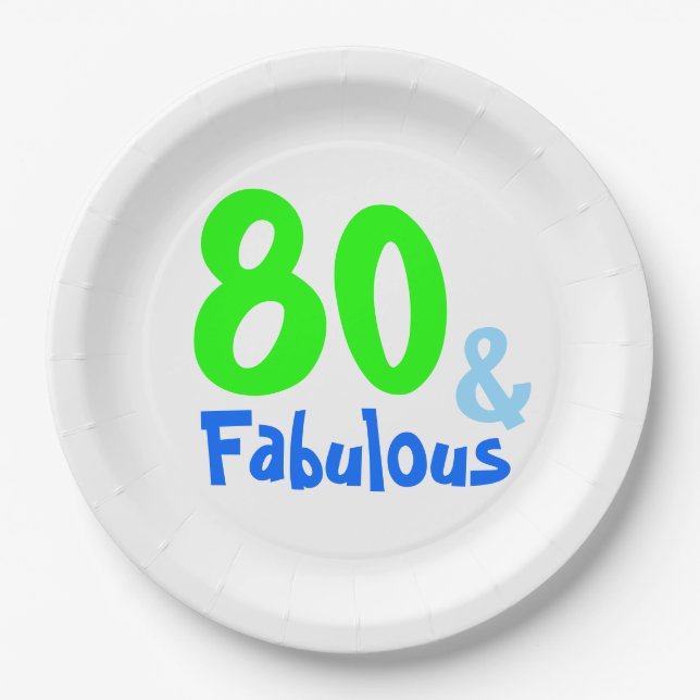 Fabulous Neon Birthday Pappteller (Vorderseite)