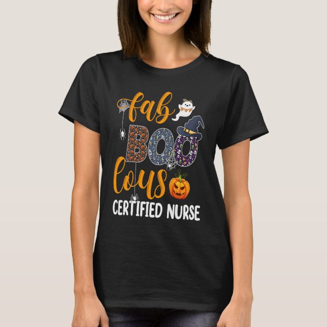 Fabulous Nurse Costume Faboolous Certified Nurse H T-Shirt (Vorderseite)