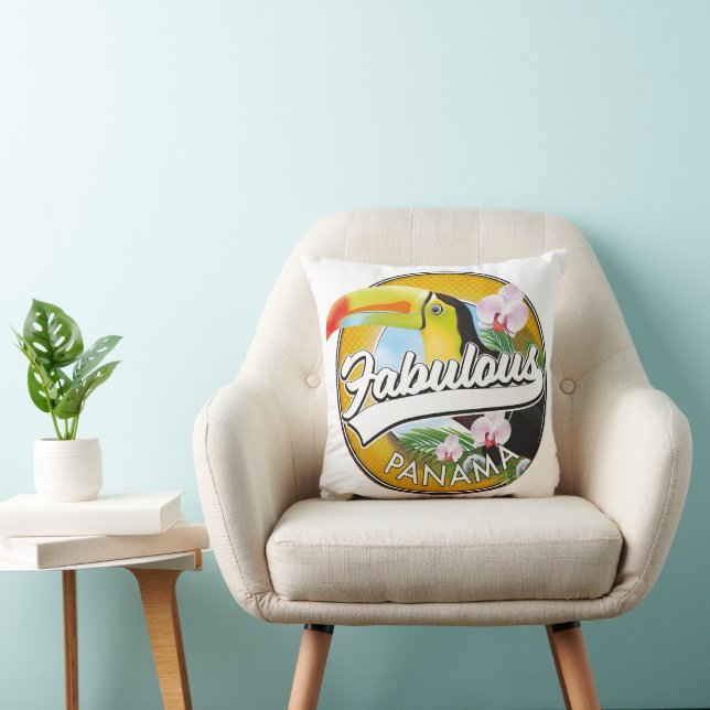 Fabulous Panama Retro-Logo Kissen (Stuhl )