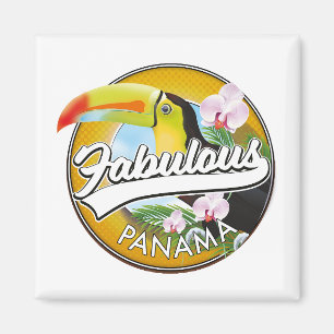 Fabulous Panama Retro-Logo Magnet