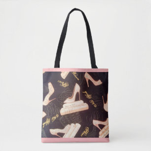 "Fabulous Pink Shoes" Mehrdruck-Tasche