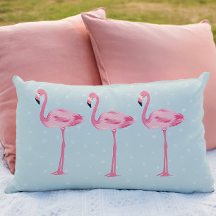 Fabulous Quirky Retro Pink Flamingos Lendenkissen