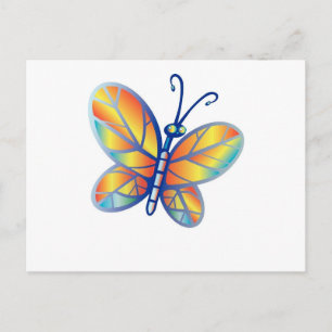 Fabulous Rainbow Butterfly Postkarte