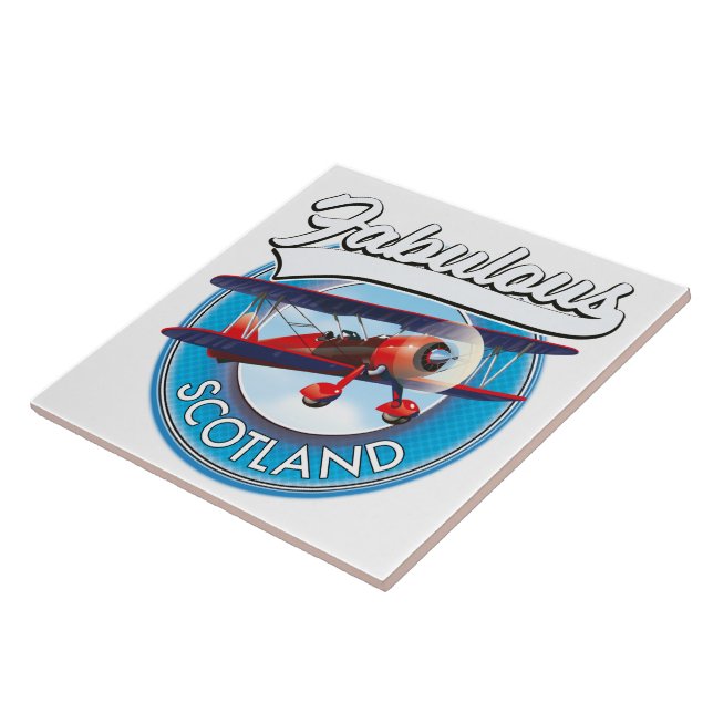 Fabulous Scotland Retrostyle travel patch Fliese (Seite)