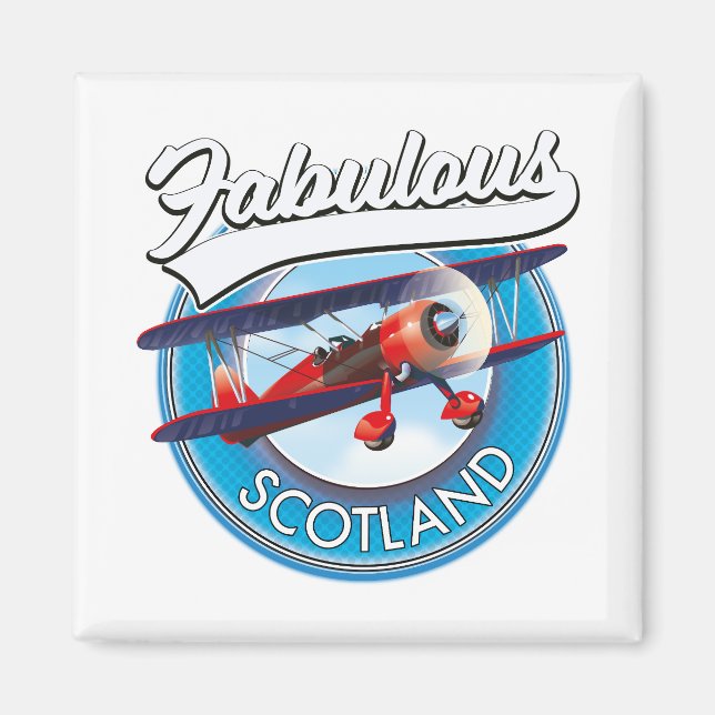 Fabulous Scotland Retrostyle travel patch Magnet (Vorne)