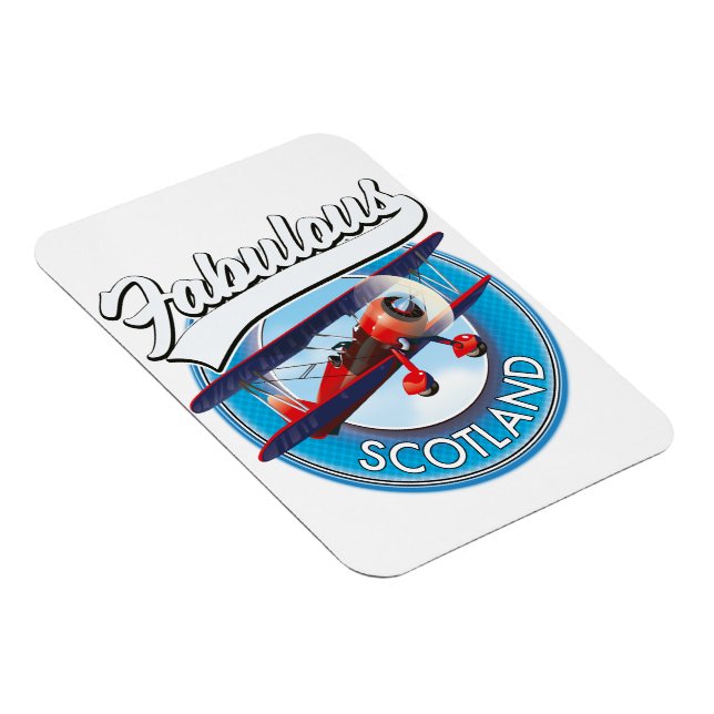 Fabulous Scotland Retrostyle travel patch Magnet (Rechte Seite)