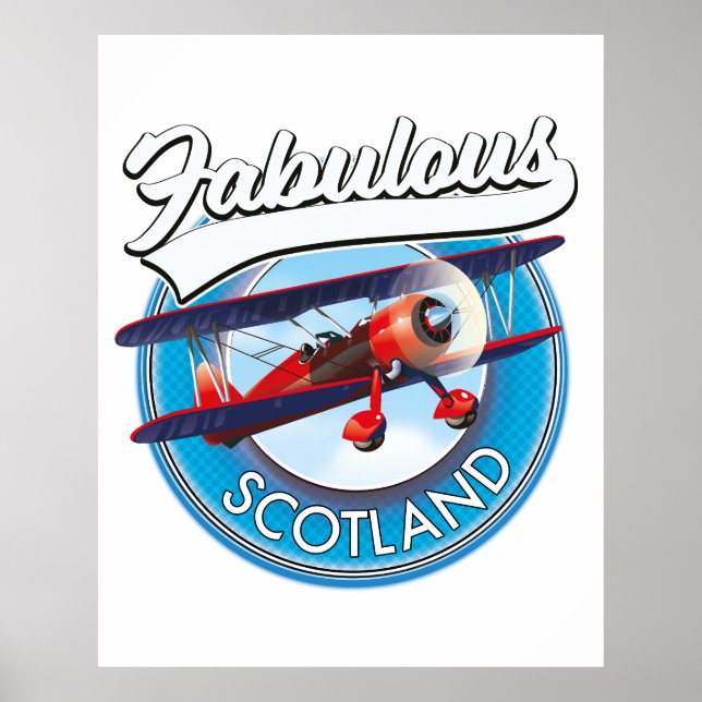 Fabulous Scotland Retrostyle travel patch Poster (Vorne)