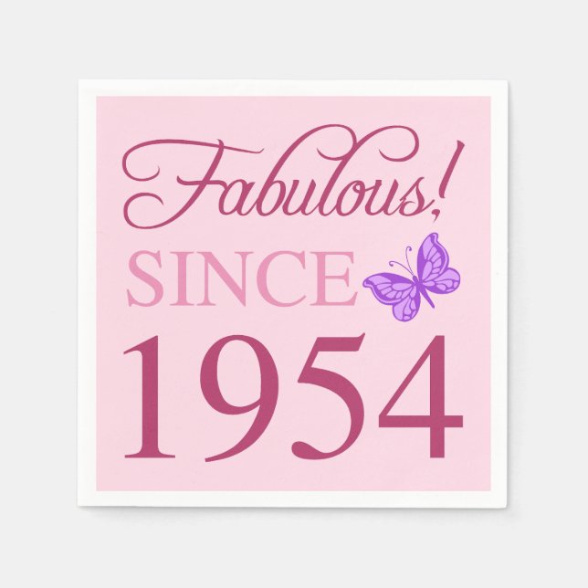 Fabulous seit 1954 70. Geburtstag Serviette (Vorderseite)