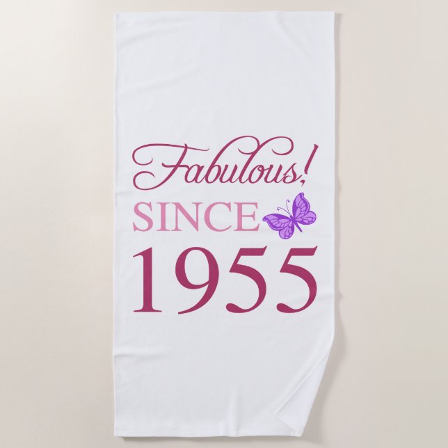 Fabulous seit 1955 70. Geburtstag Strandtuch (Vorderseite)