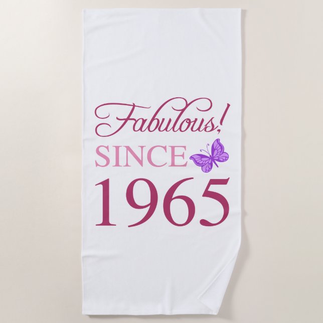 Fabulous seit 1965 60. Geburtstag Strandtuch (Vorderseite)