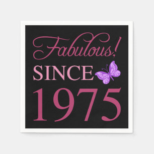 Fabulous seit 1975 50. Geburtstag Serviette