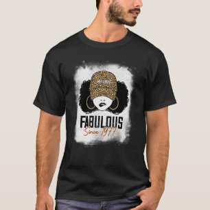 Fabulous seit 1977 45. Geburtstag Leopard Afro Mel T-Shirt