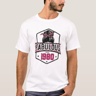 Fabulous seit 1980 42. Geburtstag Leopard Messy Bu T-Shirt
