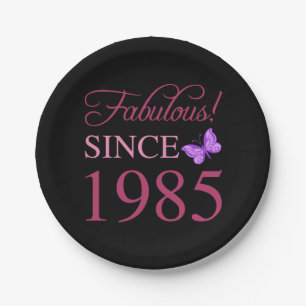 Fabulous seit 1985 40. Geburtstag Pappteller