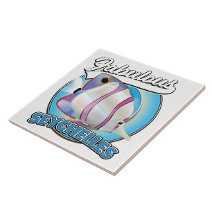 Fabulous Seychelles Retro-Logo Fliese
