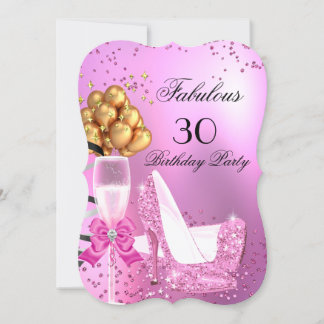 Fabulous Shimmer Light Pink High Heels Geburtstag Einladung
