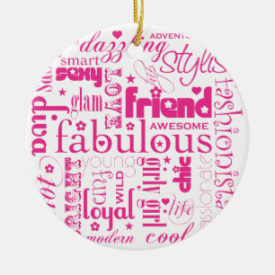 Fabulous Synonym BESTE FREUNDIN Ornament