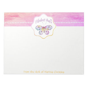 Fabulous Tante Butterfly Geschenkideen Notizblock