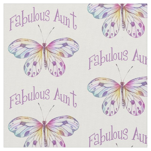 Fabulous Tante Butterfly Geschenkideen Stoff (Nahaufnahme)