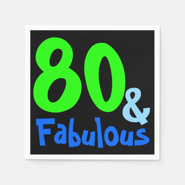 Fabulous Tropical Birthday Serviette (Vorderseite)