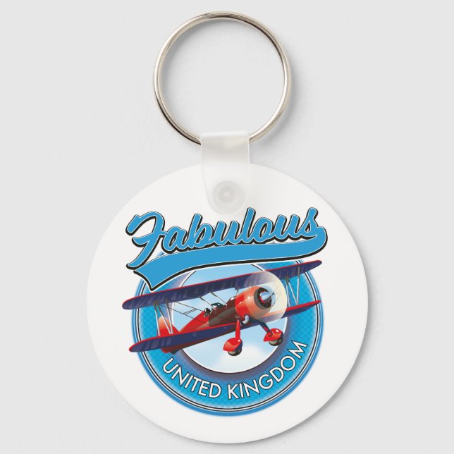 Fabulous United Kingdom travel patch. Car Magnet Schlüsselanhänger (Vorderseite)